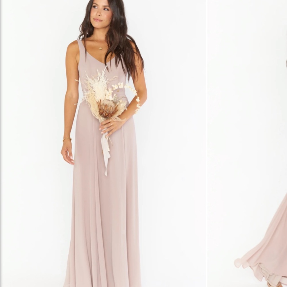 Show Me Your Mumu Jenn Maxi Dress Soft Beige Chiffon